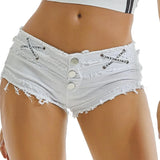 Summer Denim Booty Shorts Strap from Kawaii Stop