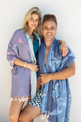 Manta Ray Bleue - Turkish Towel from Sun Drunk