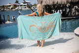 Seahorse Vert Pale - Turkish Towel from Sun Drunk