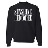 'Sunshine & Iced Coffee' PUFF Crewneck Sweatshirt from United Monograms