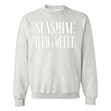 'Sunshine & Iced Coffee' PUFF Crewneck Sweatshirt from United Monograms
