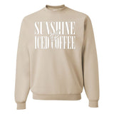 'Sunshine & Iced Coffee' PUFF Crewneck Sweatshirt from United Monograms
