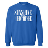 'Sunshine & Iced Coffee' PUFF Crewneck Sweatshirt from United Monograms