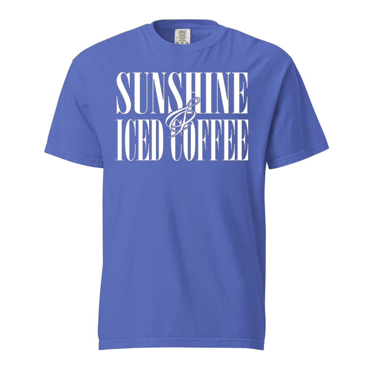 'Sunshine & Iced Coffee' PUFF T-Shirt from United Monograms