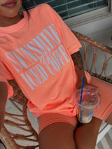 'Sunshine & Iced Coffee' PUFF T-Shirt from United Monograms