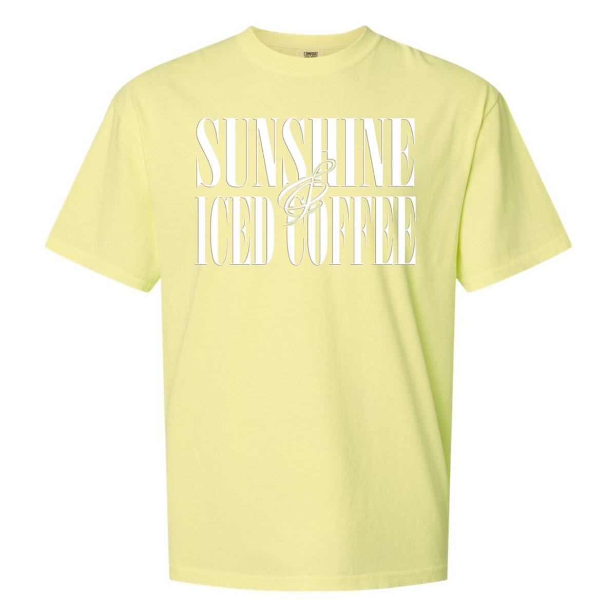 'Sunshine & Iced Coffee' PUFF T-Shirt from United Monograms