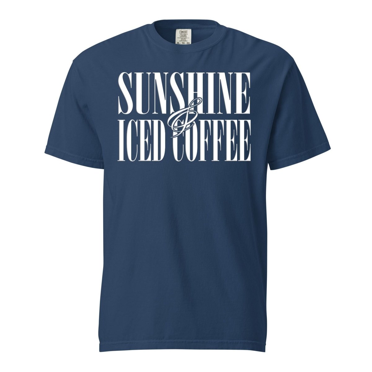 'Sunshine & Iced Coffee' PUFF T-Shirt from United Monograms