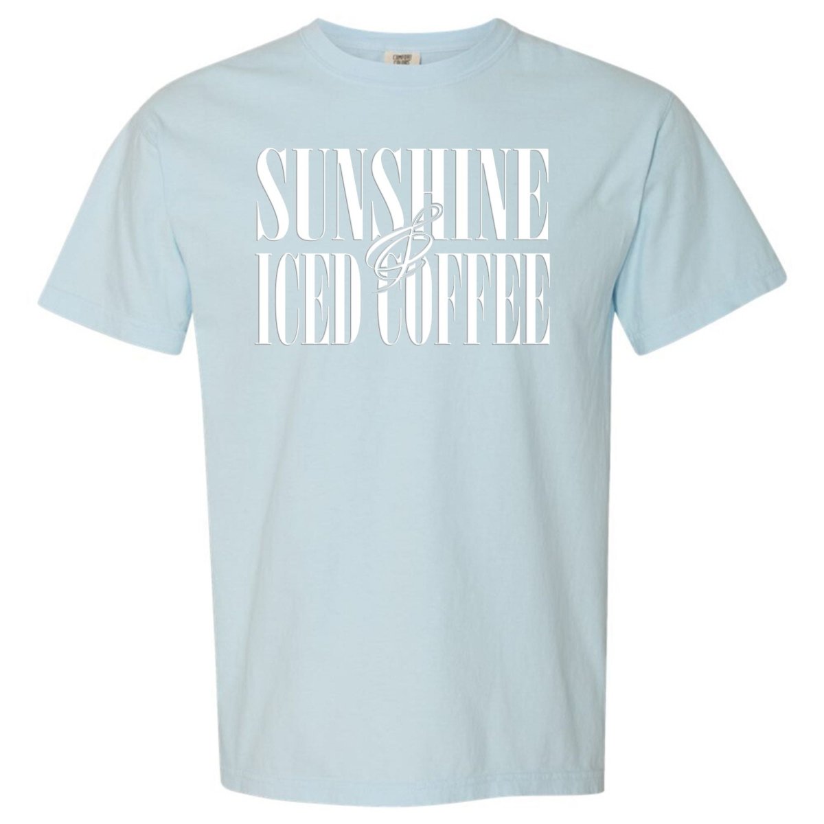 'Sunshine & Iced Coffee' PUFF T-Shirt from United Monograms