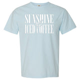 'Sunshine & Iced Coffee' PUFF T-Shirt from United Monograms