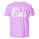 'Sunshine & Iced Coffee' PUFF T-Shirt from United Monograms