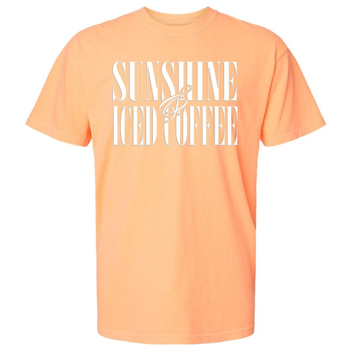 'Sunshine & Iced Coffee' PUFF T-Shirt from United Monograms