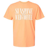 'Sunshine & Iced Coffee' PUFF T-Shirt from United Monograms