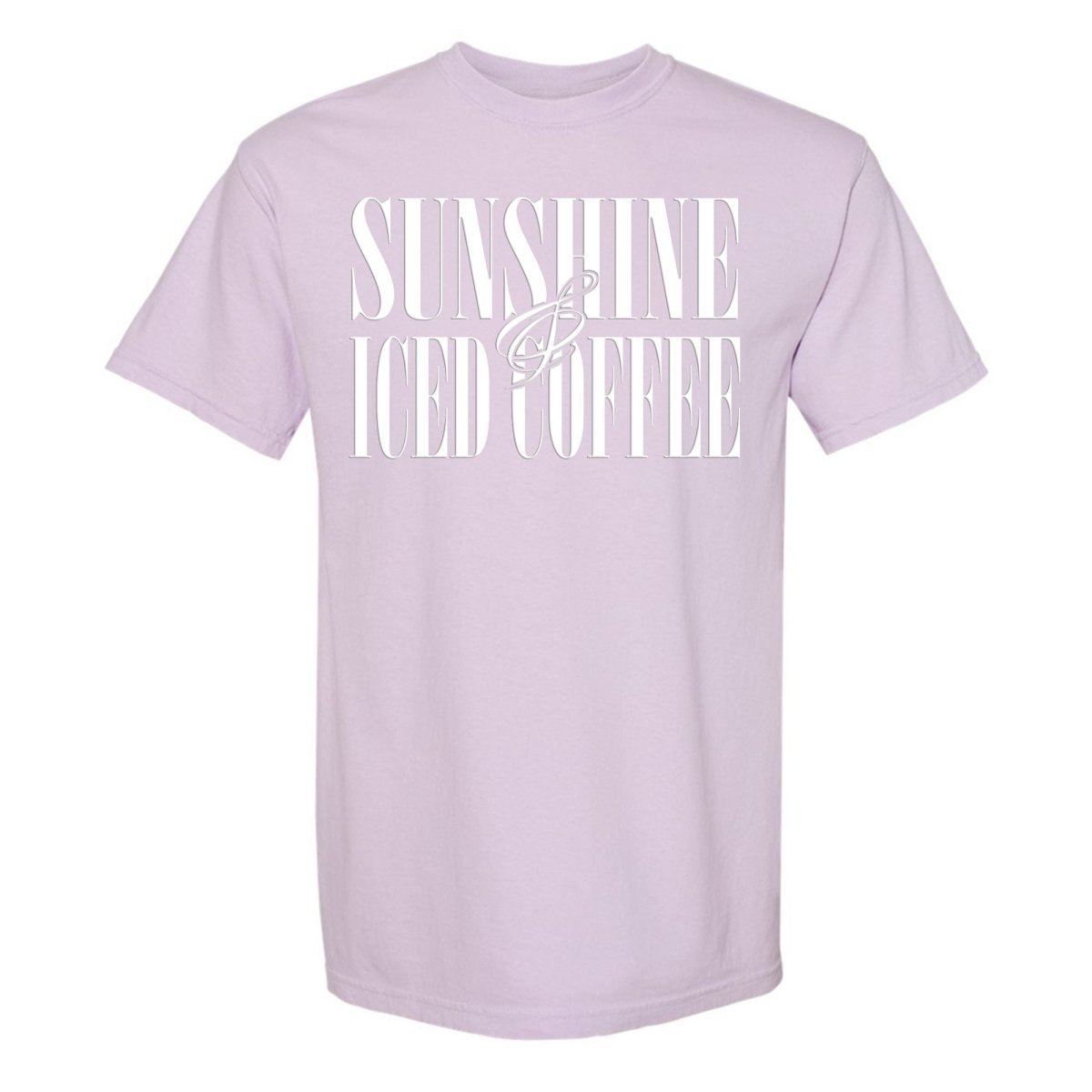 'Sunshine & Iced Coffee' PUFF T-Shirt from United Monograms