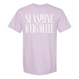 'Sunshine & Iced Coffee' PUFF T-Shirt from United Monograms