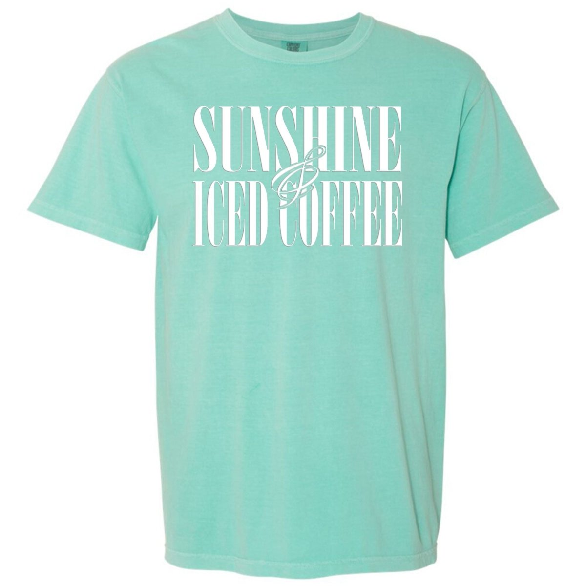 'Sunshine & Iced Coffee' PUFF T-Shirt from United Monograms