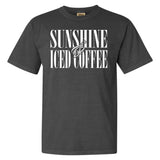 'Sunshine & Iced Coffee' PUFF T-Shirt from United Monograms