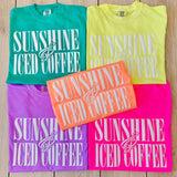 'Sunshine & Iced Coffee' PUFF T-Shirt from United Monograms