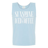 'Sunshine & Iced Coffee' PUFF Tank Top from United Monograms