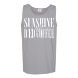 'Sunshine & Iced Coffee' PUFF Tank Top from United Monograms