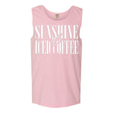 'Sunshine & Iced Coffee' PUFF Tank Top from United Monograms