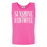 'Sunshine & Iced Coffee' PUFF Tank Top from United Monograms