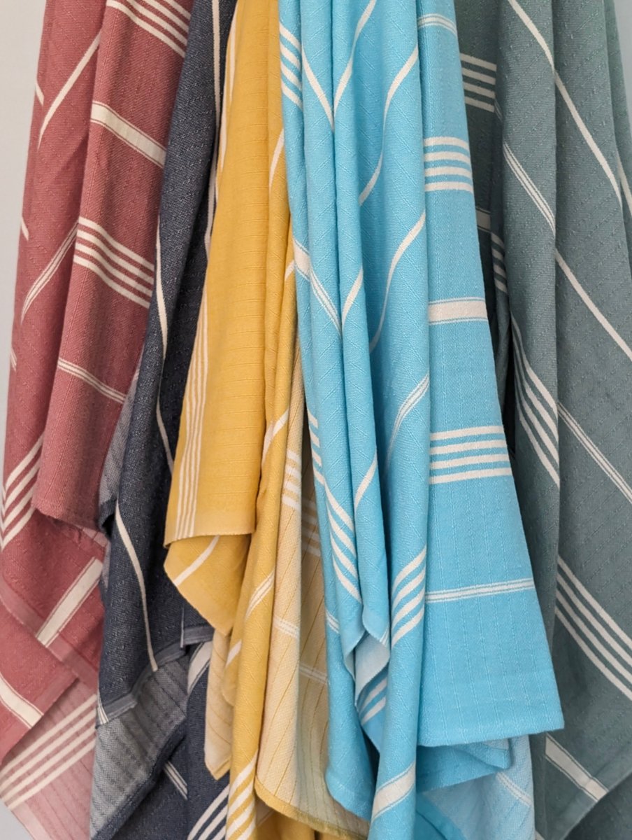Surfside Towel Collection – Tassel-Free Turkish Cotton Towels, 39”x70”, Sand-Repelling from The Bali Market