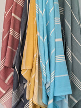 Surfside Towel Collection – Tassel-Free Turkish Cotton Towels, 39”x70”, Sand-Repelling from The Bali Market