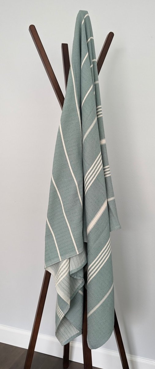 Surfside Towel Collection – Tassel-Free Turkish Cotton Towels, 39”x70”, Sand-Repelling from The Bali Market