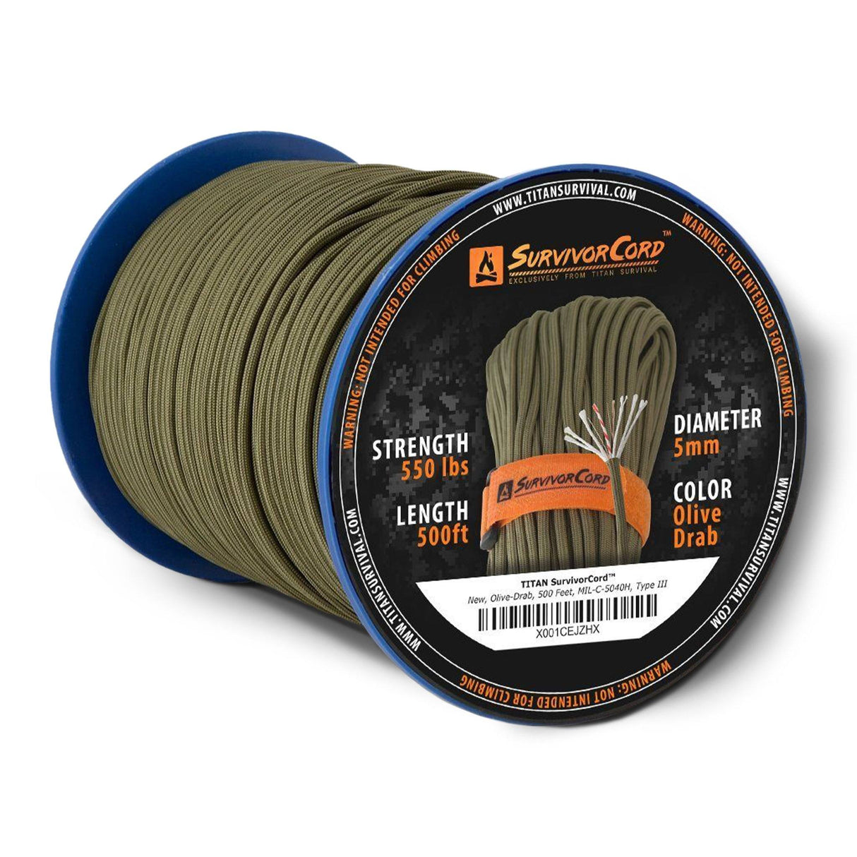 SurvivorCord Spool | OLIVE-DRAB from TITAN Survival