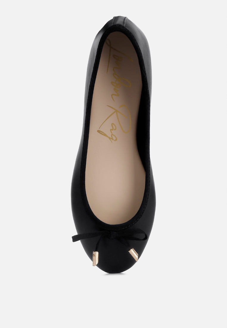 Suzzy Bow Embellished Flat Ballerinas from London Rag International
