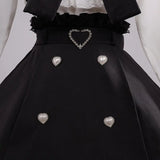 Black & White Sweet Lolita Blouse and Dress – Lace Ruffle Bow Detail From Kawaii Stop