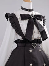 Black & White Sweet Lolita Blouse and Dress – Lace Ruffle Bow Detail From Kawaii Stop