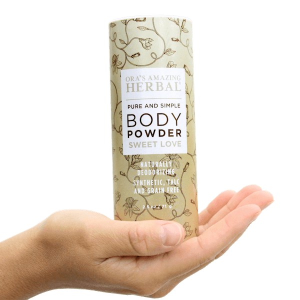 Talc Free Body Powder, Sweet Love Vanilla from Ora's Amazing Herbal