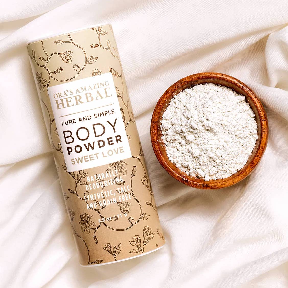Talc Free Body Powder, Sweet Love Vanilla from Ora's Amazing Herbal