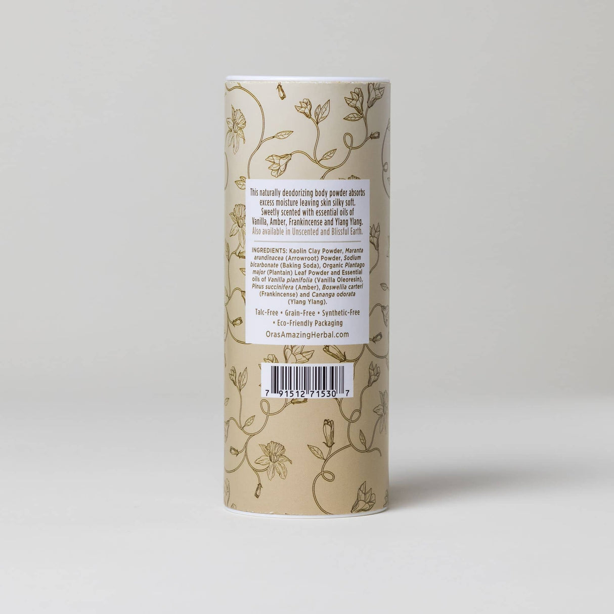 Talc Free Body Powder, Sweet Love Vanilla from Ora's Amazing Herbal