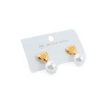 Swipe Right Pearl Heart Earrings *WATERPROOF*
