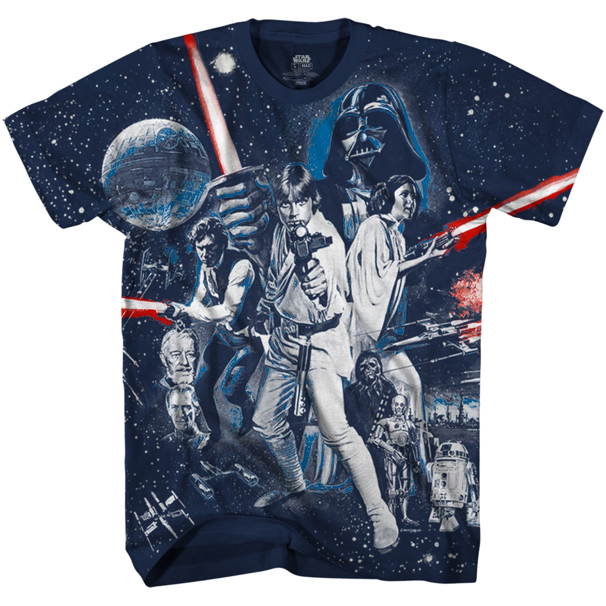 Star Wars War Of Wars Vintage Poster Allover Print Adult T-Shirt From Your Favorite T Shirts