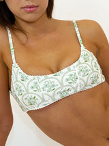 NANTUCKET BIKINI TOP - FLORAL TILE from ELYSIIAN