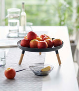 Countertop Pedestal Tray (5" H)  - Steel + Wood from Yamazaki Home