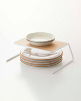 Dish Riser - 2 Sizes - Steel + Wood from Yamazaki Home