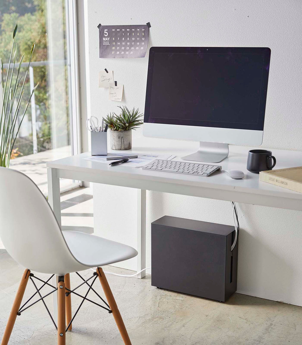 Rolling Cable Management Box - Steel from Yamazaki Home