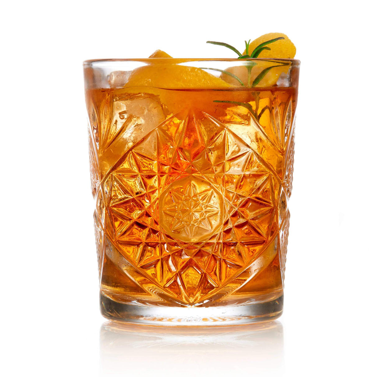 Libbey Hobstar Double Old Fashioned Glasses, 12-ounce, Clear, Set of 4 from Libbey