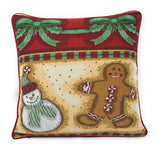 DaDa Bedding Set of 8 Pieces Gingerbread Sweets Holiday Table Tapestry - 4 Placemats, 2 Table Runners, 2 Throw Pillow Covers (12917) from DaDalogy Bedding Collection