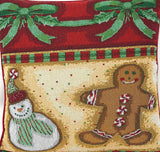 DaDa Bedding Set of 8 Pieces Gingerbread Sweets Holiday Table Tapestry - 4 Placemats, 2 Table Runners, 2 Throw Pillow Covers (12917) from DaDalogy Bedding Collection