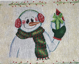 DaDa Bedding Set of 8 Pieces Magical Snowman Holiday Table Tapestry - 4 Placemats, 2 Table Runners, 2 Throw Pillow Covers (9733) from DaDalogy Bedding Collection