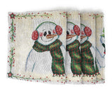 DaDa Bedding Set of 8 Pieces Magical Snowman Holiday Table Tapestry - 4 Placemats, 2 Table Runners, 2 Throw Pillow Covers (9733) from DaDalogy Bedding Collection