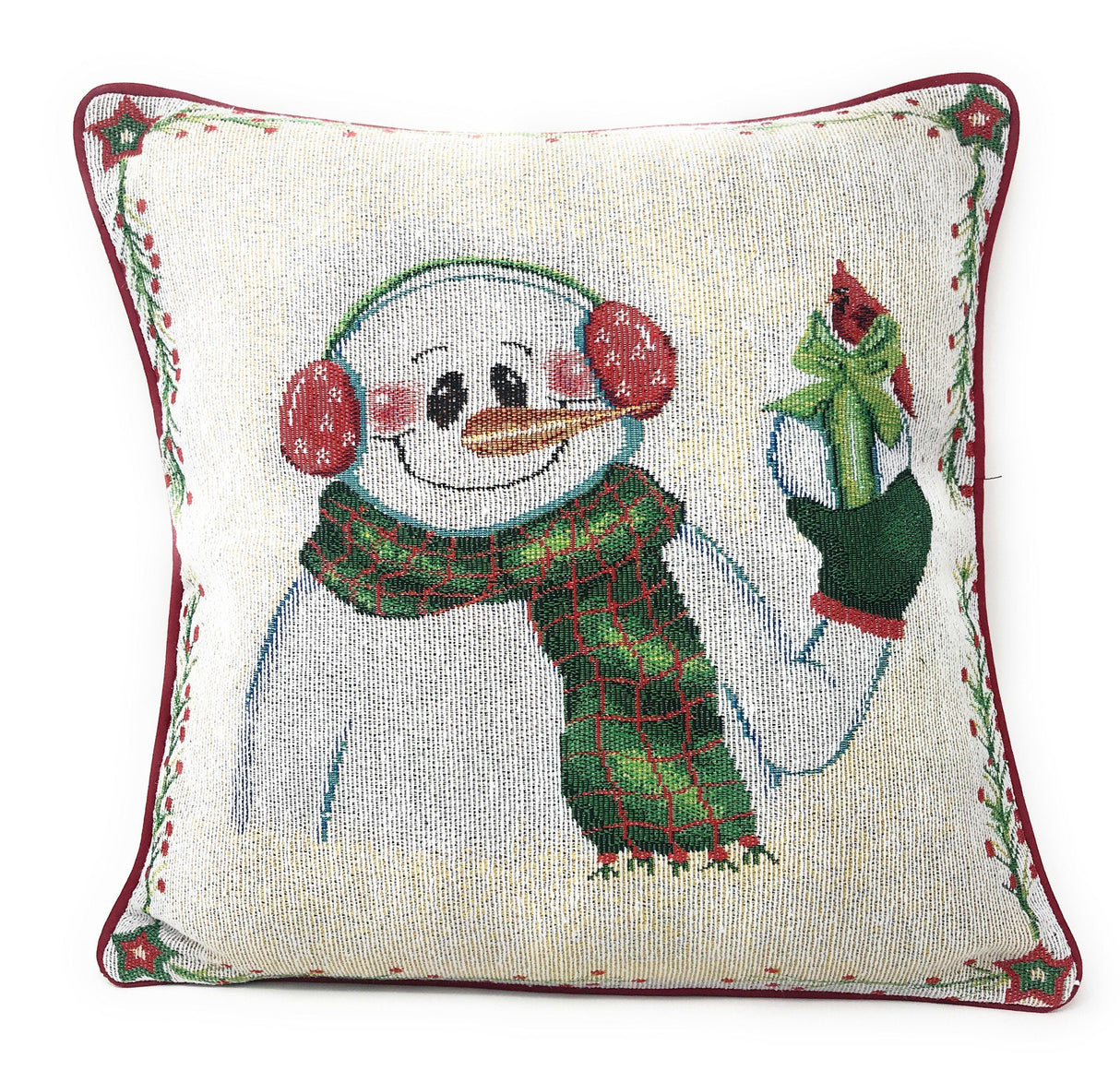 DaDa Bedding Set of 8 Pieces Magical Snowman Holiday Table Tapestry - 4 Placemats, 2 Table Runners, 2 Throw Pillow Covers (9733) from DaDalogy Bedding Collection