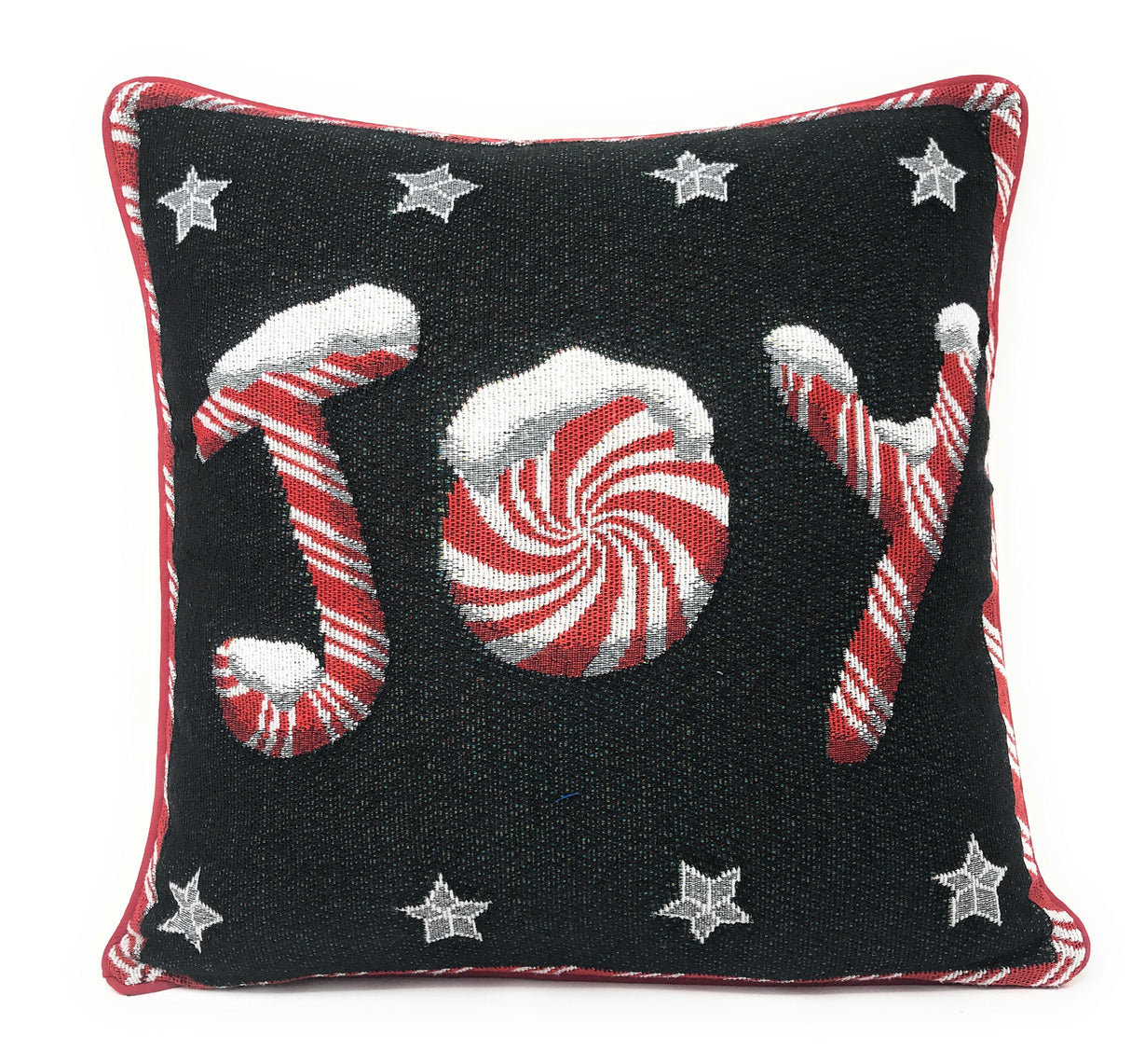 DaDa Bedding Set of 8 Pieces Peppermint Joy Holiday Table Tapestry - 4 Placemats, 2 Table Runners, 2 Throw Pillow Covers (12904) from DaDalogy Bedding Collection