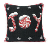 DaDa Bedding Set of 8 Pieces Peppermint Joy Holiday Table Tapestry - 4 Placemats, 2 Table Runners, 2 Throw Pillow Covers (12904) from DaDalogy Bedding Collection