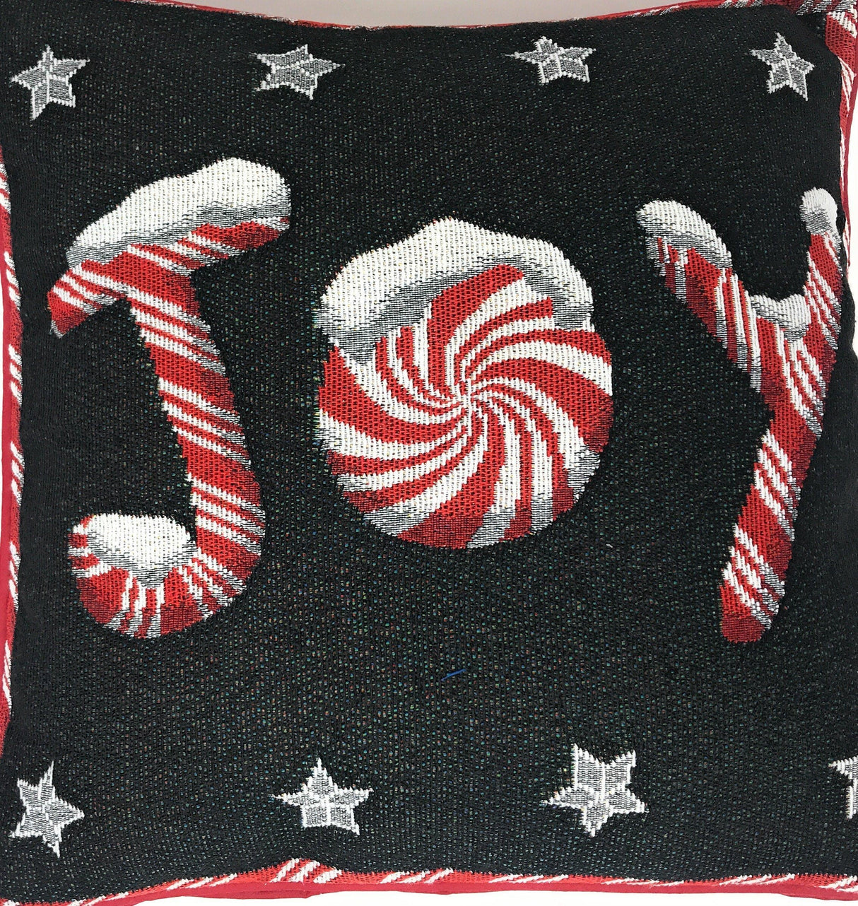 DaDa Bedding Set of 8 Pieces Peppermint Joy Holiday Table Tapestry - 4 Placemats, 2 Table Runners, 2 Throw Pillow Covers (12904) from DaDalogy Bedding Collection
